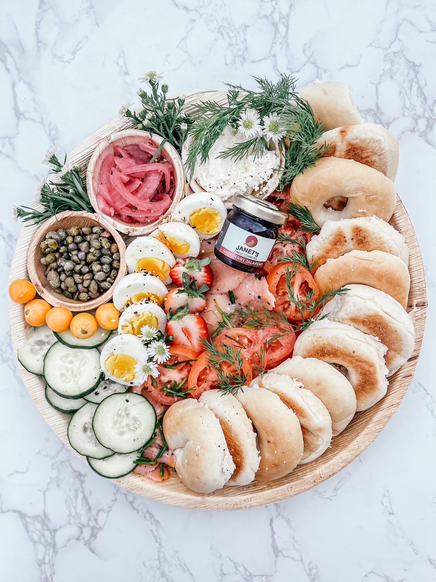 Bagels & Lox Brunch Board Feeds 4-6 ppl